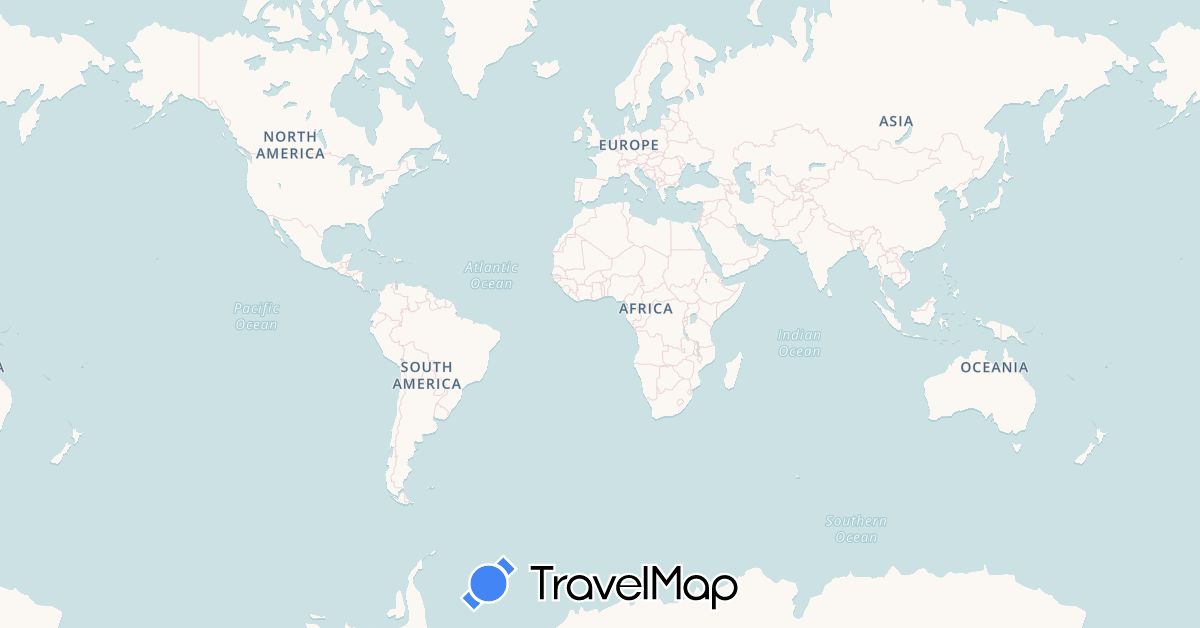 TravelMap itinerary: driving, walking in United States (North America)